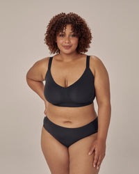 Comfit Collection Wire Free Bra in BLACK. Feature shot