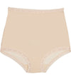 Nylon Tricot Full Brief in NATURELLE. Flat lay front view