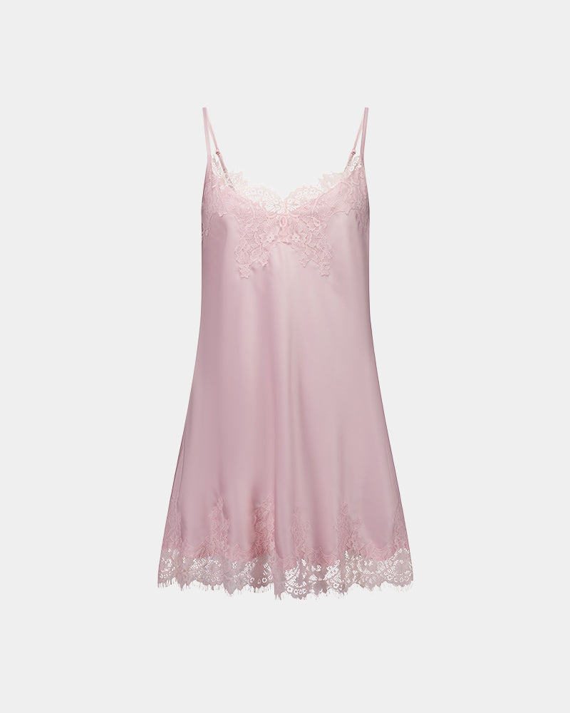 Sweet Indulgence Chemise - PRE ORDER in PALE LILAC. Flat lay front view