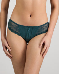 Model wears Yvette Bikini in MEDITERRANEA. On body front view