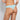 Model wears Seamless Thong in ETHER. On body back view