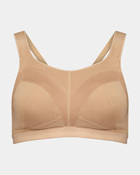 Stamina Wire Free Bra in LATTE. Flat lay front view