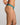 Model wears My Fit Lace Thong in MEDITERRANEA. On body side view