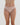 Model wears Stretch Cotton Bikini in LATTE. On body front view