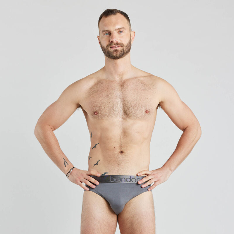 Bamboo Mens Brief in ASH. Feature shot
