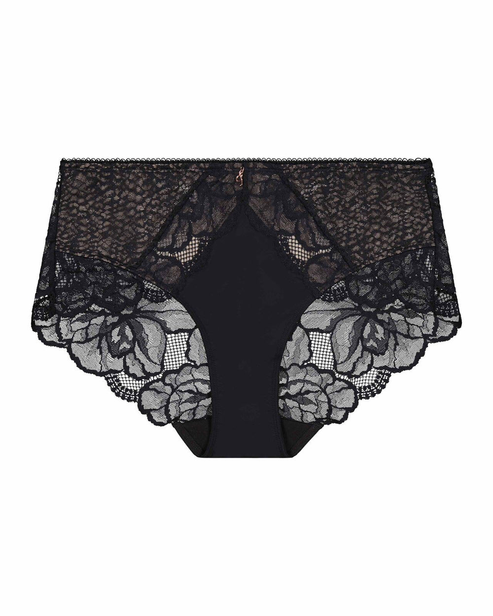Midnight Express Full Brief in BLACK. Flat lay front view