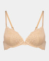 My Fit Lace Push Up Bra in FRAPPE. Flat lay front view