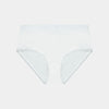 Cotton Logo Full Brief in WHITE. Flat lay front view