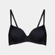 Chloe Contour Bra in BLACK. Flat lay front view