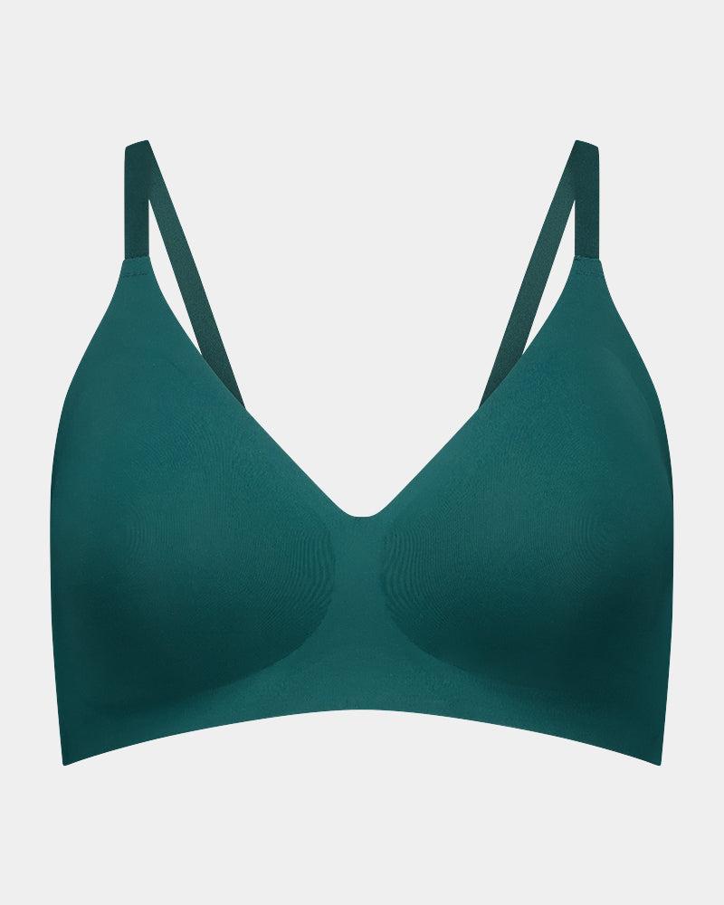 Comfit Collection Wire Free Bra in RAIN FOREST. Flat lay front view