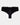 Amara Brazilian Brief in BLACK. Flat lay front view
