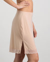 Model wears Understatement Slip in LATTE. On body side view
