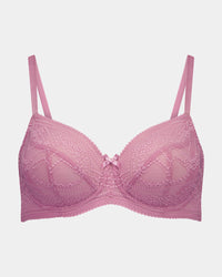 Annie Underwire Bra in CASHMERE ROSE. Flat lay front view