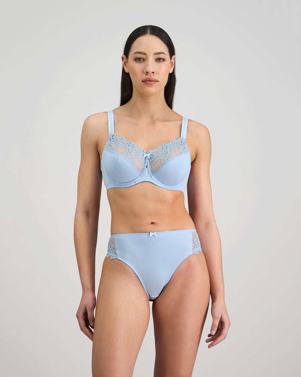 Coral Underwire Bra in SKYWAY. Feature shot