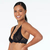 Model wears Sienna Siesta Underwire Bra in BLACK. On body side view