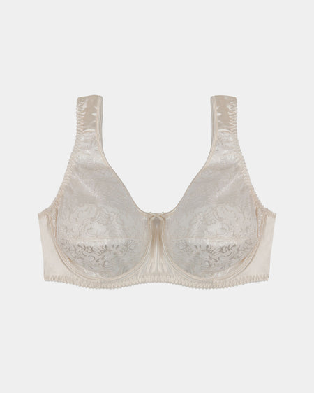 Carolina Underwire Bra in ANTIQUE WHITE. Flat lay front view
