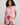 Model wears Cabana Stripe Short Pj Set in CANDY CANE. On body front view