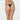 Model wears Clemence Thong in BLACK. On body back view