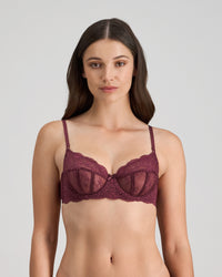 Model wears Sofia Underwire Bra in FIG. On body front view