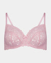 Alison Underwire Bra in ICY PINK. Flat lay front view