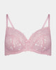 Alison Underwire Bra in ICY PINK. Flat lay front view