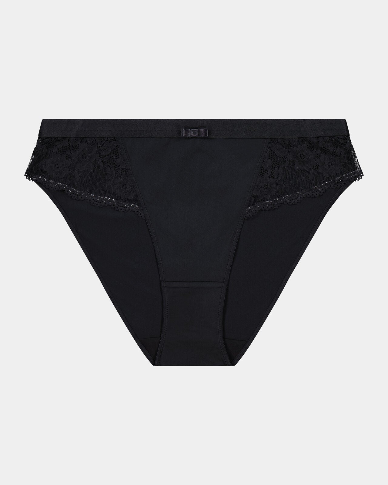 Selene Bikini in BLACK. Flat lay front view