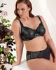 Eloquence Full Brief in BLACK/DEEP LAKE. Feature shot