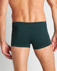 Model wears High Tech Cotton Mens Trunk in PONDEROSA PINE. On body back view