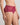 Model wears Midnight Express Full Brief in BEAUJOLAIS. On body side view