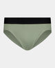 Everyday Essential Mens Brief in ICEBERG GREEN. Flat lay front view