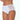 Model wears Embrace Full Brief in WHITE. On body side view