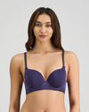 Model wears Bendon Body Contour Bra in PURPLE VELVET. On body front view