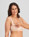 Bendon Nurture Maternity Bra in LATTE. Flat lay back view