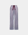 Cabana Stripe Long Pj Pant in COOL BLUE. Flat lay front view