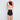 Model wears Medium Control High Waisted Brief in BLACK. On body back view