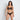 Model wears Only Me Bikini in BLACK/TUSCANY. On body front view