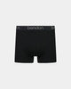 Cotton Texture Mens Trunk in BLACK. Flat lay front view