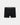 Cotton Texture Mens Trunk in BLACK. Flat lay front view