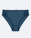 Coral High Cut Brief in REFLECTING POND. Flat lay front view