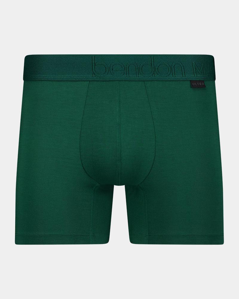 Bamboo Mens Trunk in RAIN FOREST. Flat lay front view
