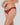Model wears Clemence Bikini in JESTER RED. On body side view
