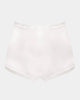 Nylon Tricot Full Brief in WHITE. Flat lay front view