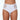 Model wears Embrace Full Brief in WHITE. On body front view
