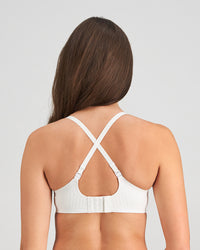 Comfit Collection Contour Bra in WHITE. Flat lay back view