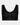 Bendon Essentials Crop Top in BLACK. Flat lay front view