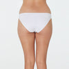 Model wears Clemence Bikini in WHITE. On body back view