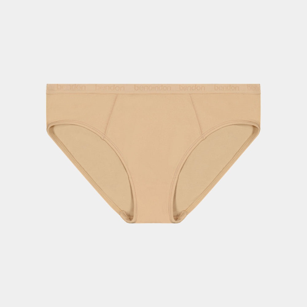 Body Cotton Bikini in NATURAL. Flat lay front view
