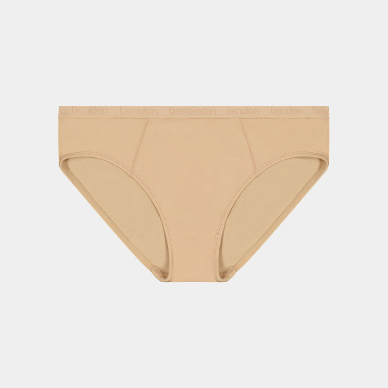 Body Cotton Bikini in NATURAL. Flat lay front view