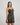 Model wears Lost Paradise Chemise in BLACK PRINT. On body side view