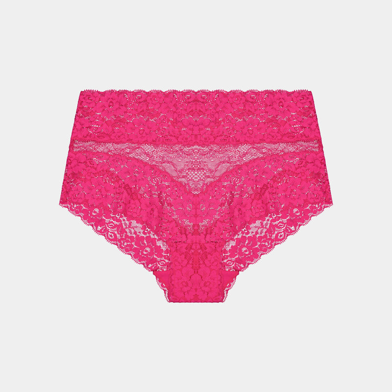 Lace Full Brief in CABARET. Flat lay front view
